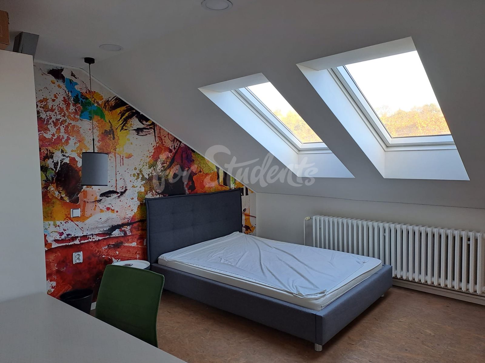 One room available in a four bedroom apartment in the city center, Prague