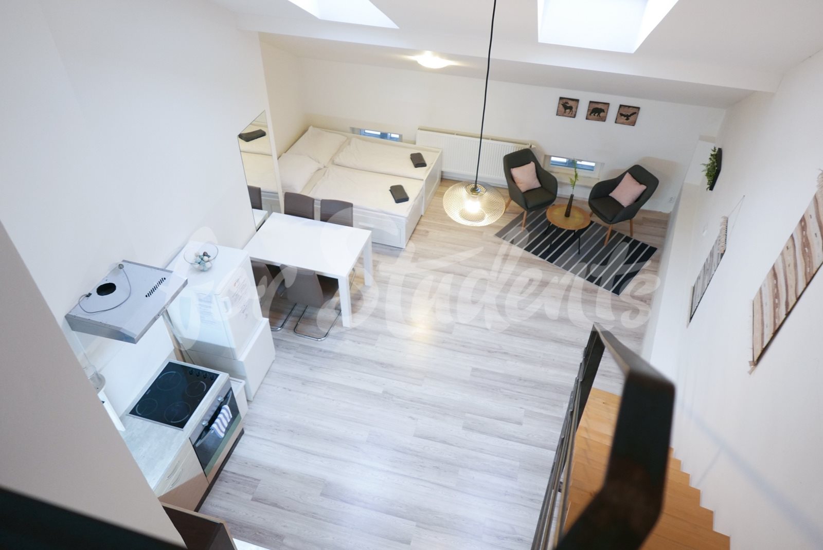 One bedroom maisonette apartment in the city center (Veveří district), Brno