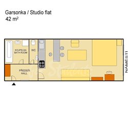 Spacious studio apartment in the Old Town available from August, Hradec Králové - 13